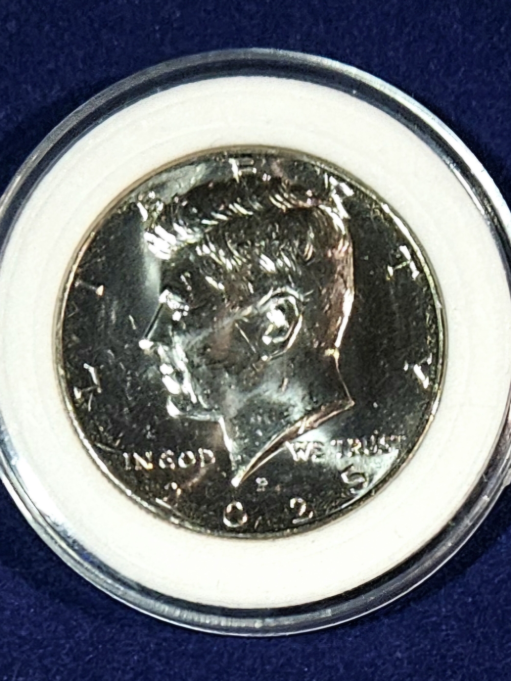 2025 P, Kennedy Half Dollar Uncirculated, In Capsule.
